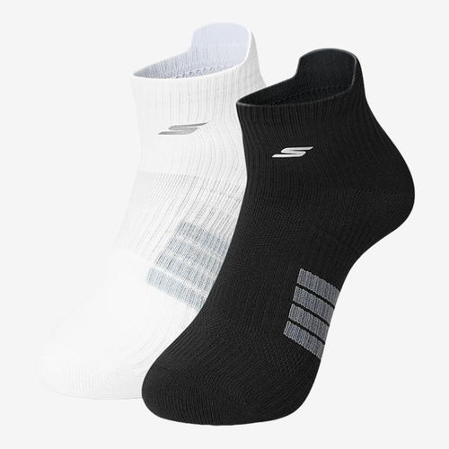 Skechers斯凯奇正品男女舒爽抗菌针织短筒运动袜P324U008-03M2