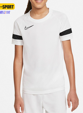 Nike/耐克正品夏季DRI-FIT大童圆领足球运动短袖T恤衫 CW6103-100