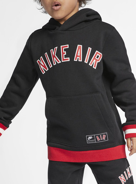 Nike/耐克正品 春秋新款 AIR 幼童运动起绒连帽衫 HA7102-010