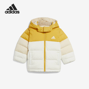 新款 冬季 婴童拼色休闲保暖连帽羽绒服IN5225 阿迪达斯正品 Adidas