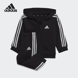 Adidas/阿迪达斯官方正品2025秋季款婴童运动慢跑休闲套装HR5866