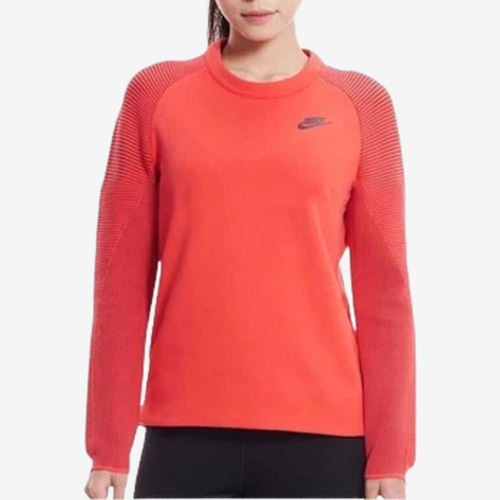 Nike耐克正品休闲女子圆领套头长袖插肩袖印花卫衣809538-850