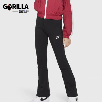 Nike/耐克正品2025大童休闲LOGO印花高腰修身运动长裤FJ6169-010