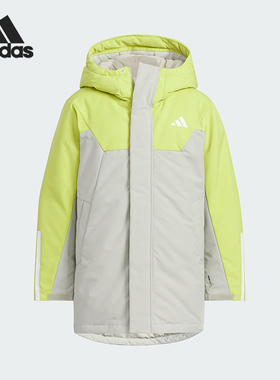 Adidas/阿迪达斯正品JK L PARKA DOWN儿童保暖拼接羽绒服KC5410