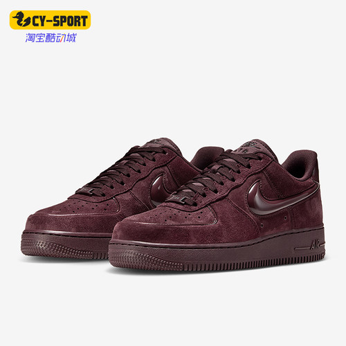 Nike/耐克正品Air Force 1女士运动低帮翻毛皮休闲鞋HV4406-600