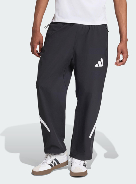 Adidas/阿迪达斯正品2025男士耐穿梭织运动休闲直筒长裤KE4876