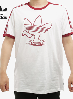 Adidas/阿迪达斯正品三叶草男子MEKA TRE TEE圆领短T恤EC4884