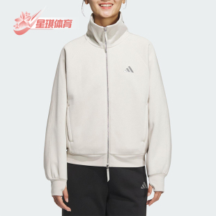 JKT女士休闲宽松日常立领外套KC0047 FLEECE Adidas 阿迪达斯正品