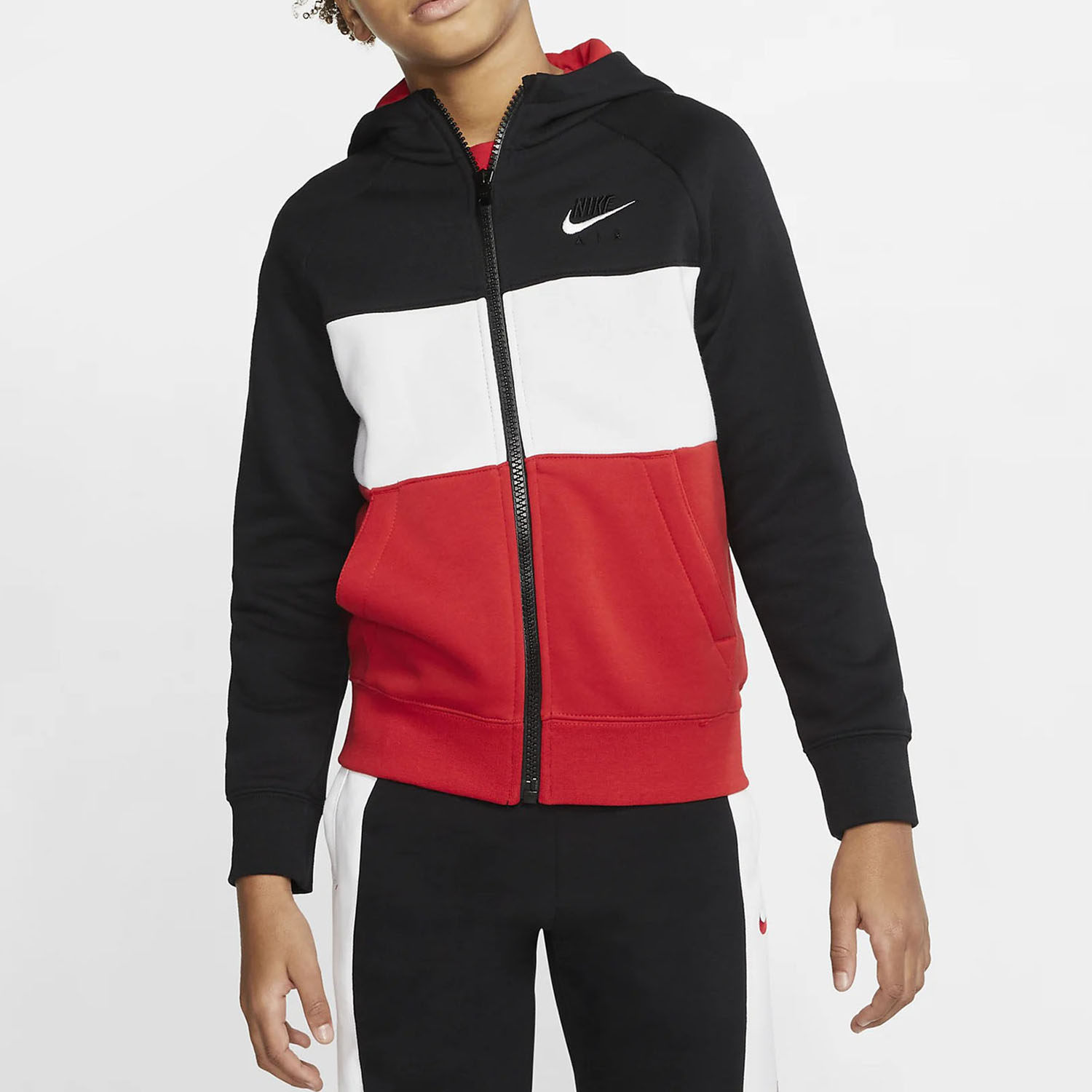Nike/耐克正品当季 AIR 大童(男孩)全长拉链开襟连帽衫CJ7855