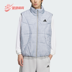 男士 Adidas 款 2025秋季 日常立领保暖棉马甲KC2755 阿迪达斯正品