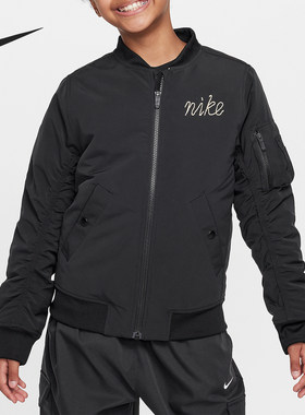 Nike/耐克正品新款大童运动棉服拉链经典休闲夹克HQ4881-010
