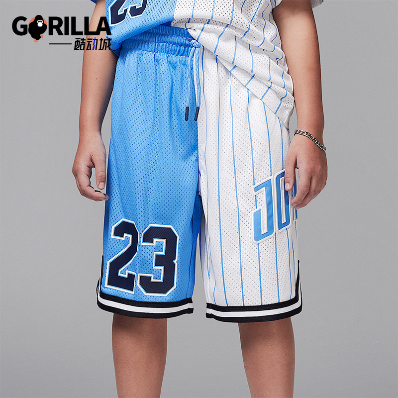 Nike/耐克正品JORDAN大童透气拼接运动训练篮球短裤II3081-412