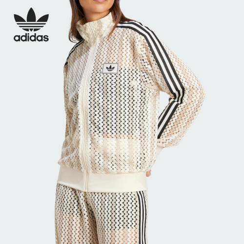 Adidas/阿迪达斯正品三叶草女士立领拉链经典透气夹克外套KC0749