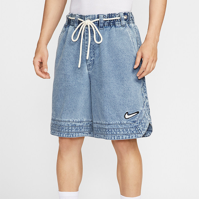 Nike/耐克正品夏季男士复古柔软牛仔布经典篮球短裤HV1914-436 - 实物图