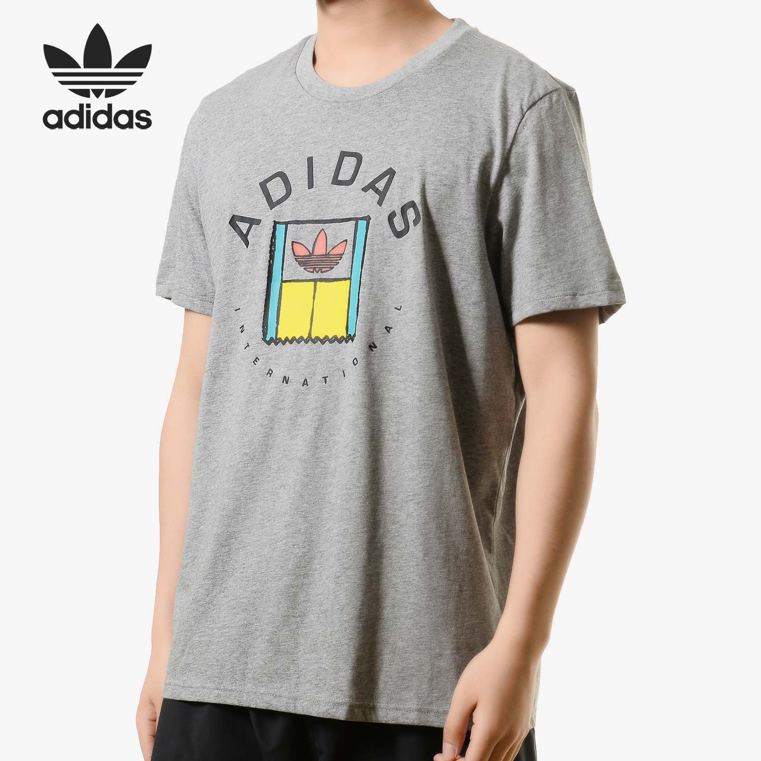 阿迪达斯正品男子运动T恤