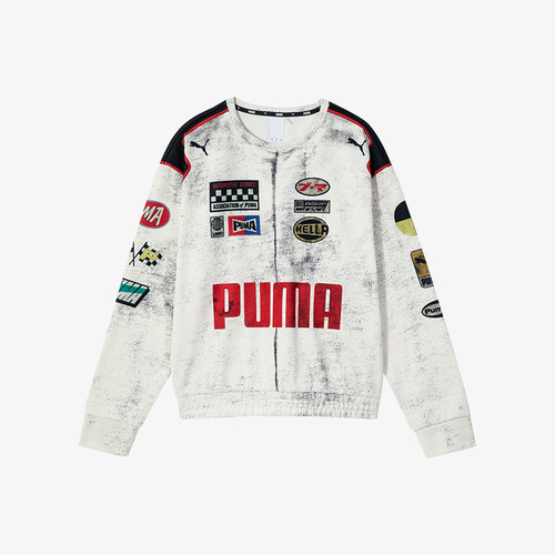 Puma/彪马正品A$AP ROCKY男女赛车印花加绒运动保暖圆领卫衣