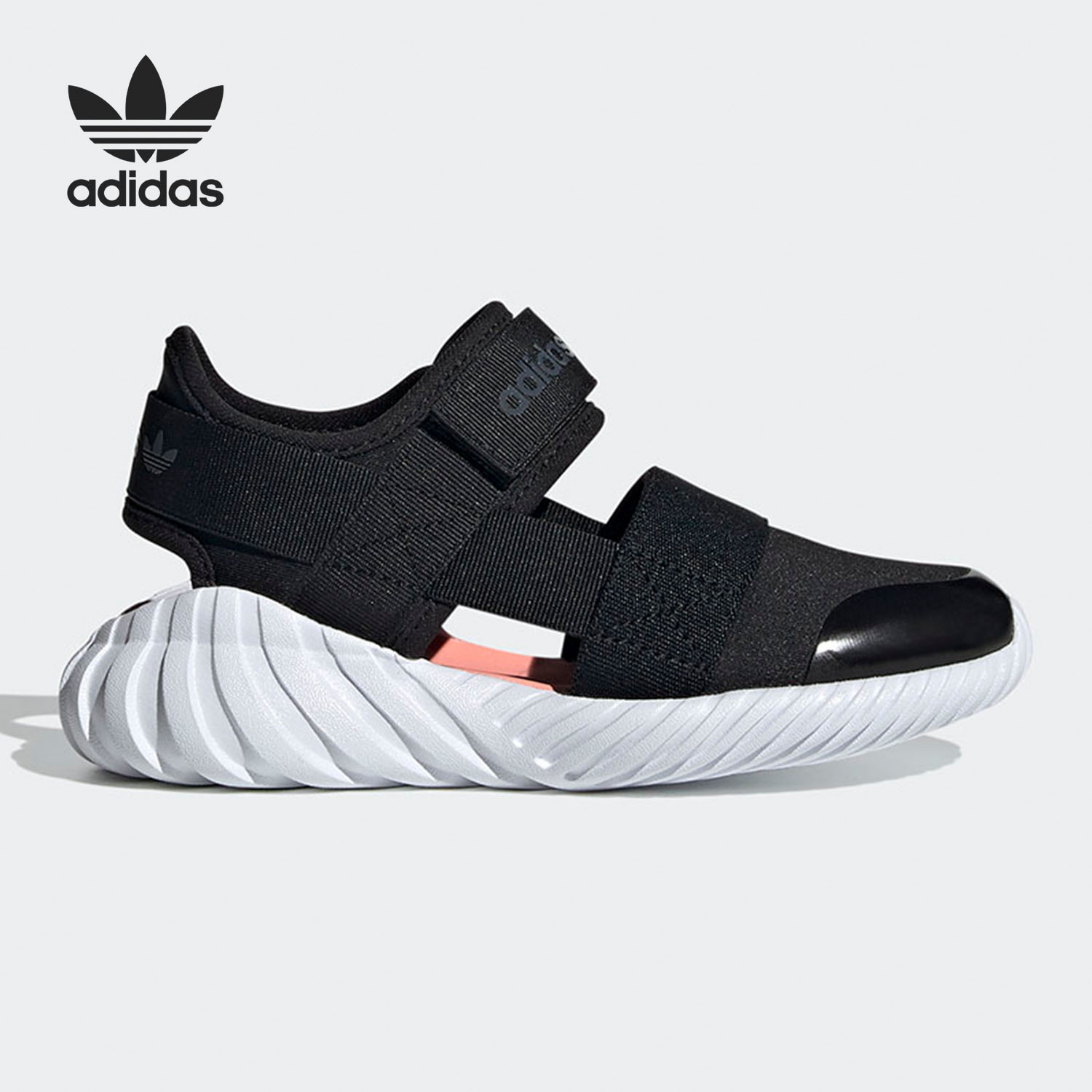 阿迪达斯三叶草大童运动凉鞋