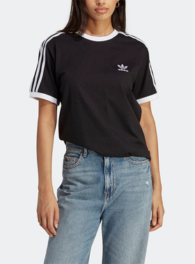 Adidas/阿迪达斯正品三叶草3 STRIPES TEE 女子运动T恤IB7407
