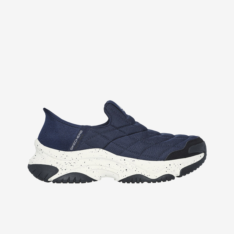 Skechers/斯凯奇正品新款男士闪穿舒适轻便一脚蹬厚底棉鞋
