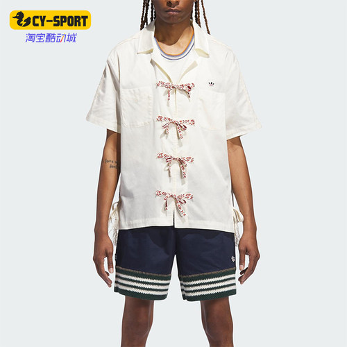 Adidas/阿迪达斯正品三叶草男女透气翻领时尚短袖衬衫T恤JP1599