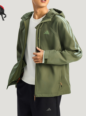 Adidas/阿迪达斯正品2025男士抓绒耐穿保暖户外运动夹克KR2497