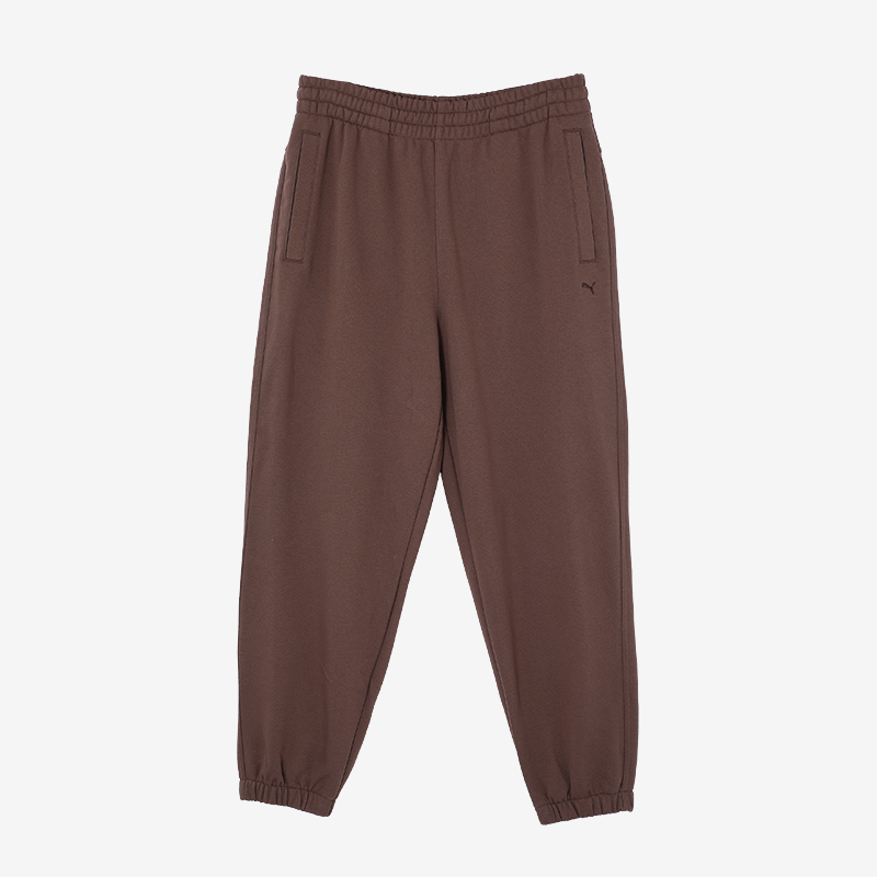 Puma/彪马正品2024冬男女针织加绒保暖复古束脚长裤629606-65