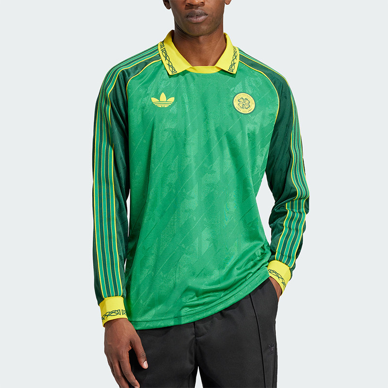 Adidas/阿迪达斯正品凯尔特人男士复古运动长袖足球服IT4221