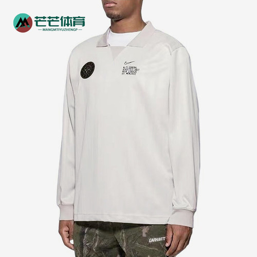 Nike/耐克正品男士休闲刺绣条纹翻领运动长袖T恤CK1929-072