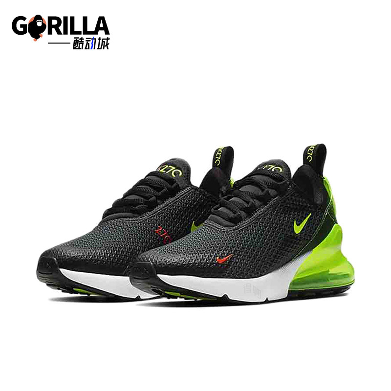 Nike/耐克正品AirMax270新款女黑黄色经典厚底鞋跑步鞋AV5141-001