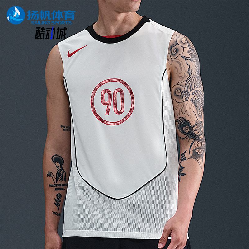 Nike/耐克正品Dri-FIT男士透气足球训练无袖运动背心HV1181-133