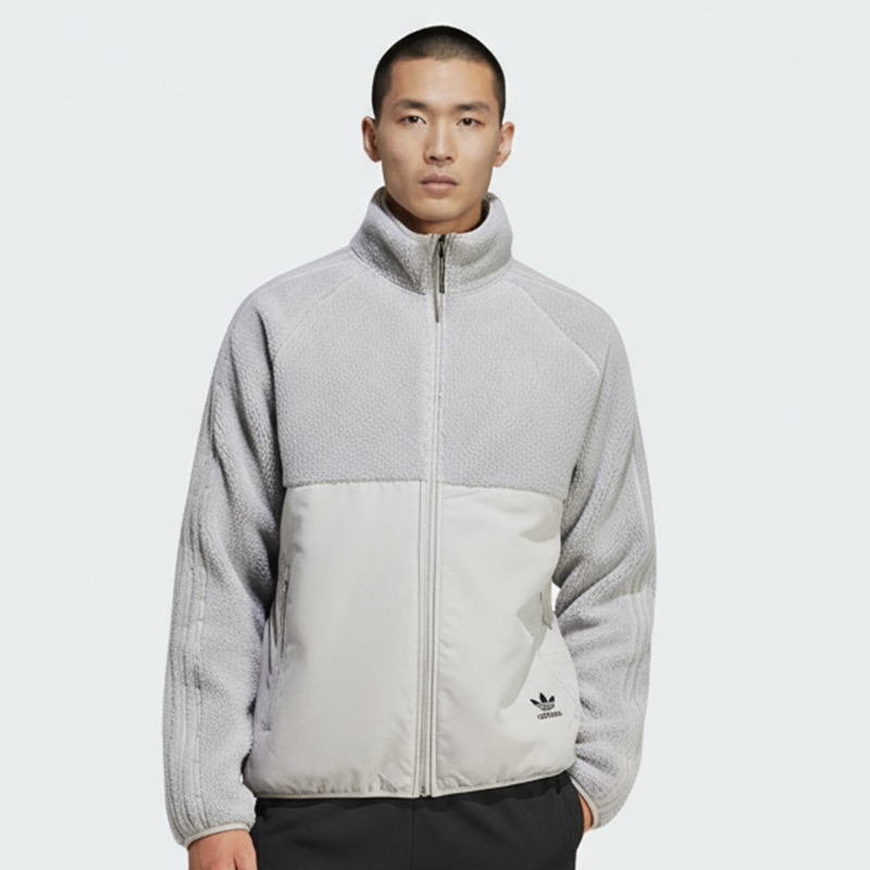 Adidas/阿迪达斯正品三叶草男士保暖摇粒绒拉链外套IS2826