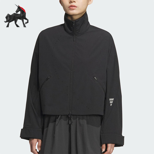 Adidas/阿迪达斯正品FOS WOVEN女士休闲梭织立领宽松外套KC2719