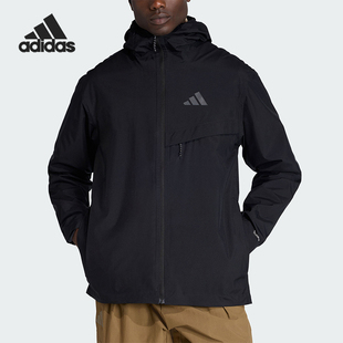 Adidas/阿迪达斯正品MT 2L RAIN J男士运动户外连帽冲锋衣JY4118