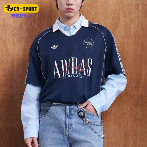 Adidas/阿迪达斯正品三叶草针织宽松休闲潮流短袖POLO衫KY2192