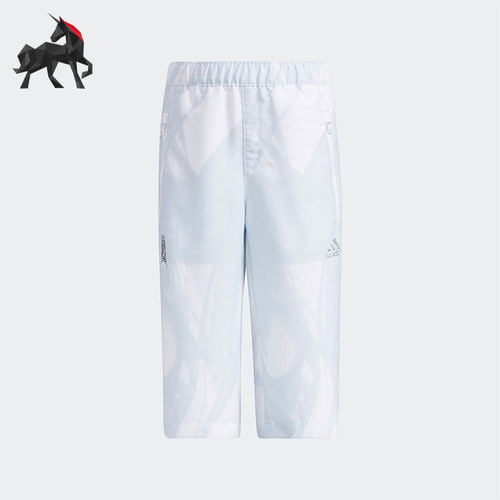 Adidas/阿迪达斯正品WUJI PANTS小童休闲梭织运动七分长裤GP0503