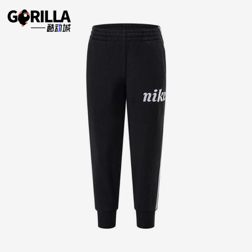 Nike/耐克正品2025新款小童简约针织经典束脚运动长裤IB8458-010