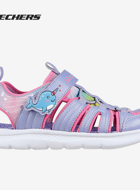 Skechers/斯凯奇正品夏季魔术贴儿童卡通休闲凉鞋 302721L