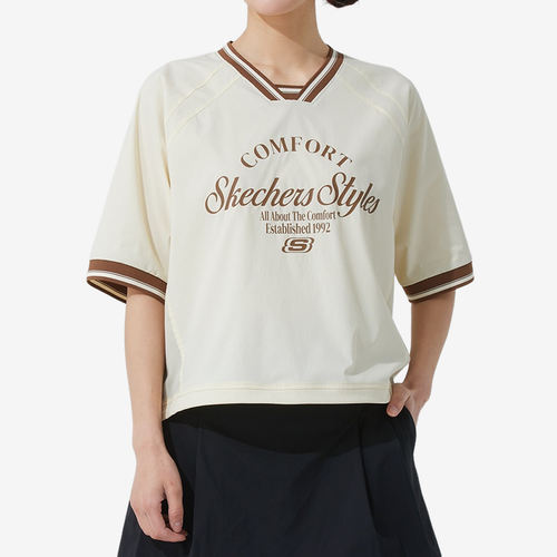 Skechers斯凯奇正品运动生活女士短袖透气运动T恤L225W010-00G7