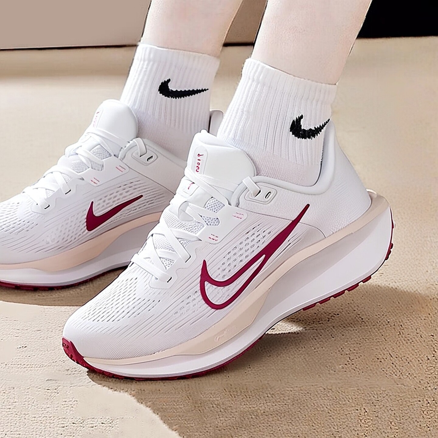Nike耐克鞋子正品女鞋厚底跑步鞋秋季新款运动鞋透气网面鞋FD6034