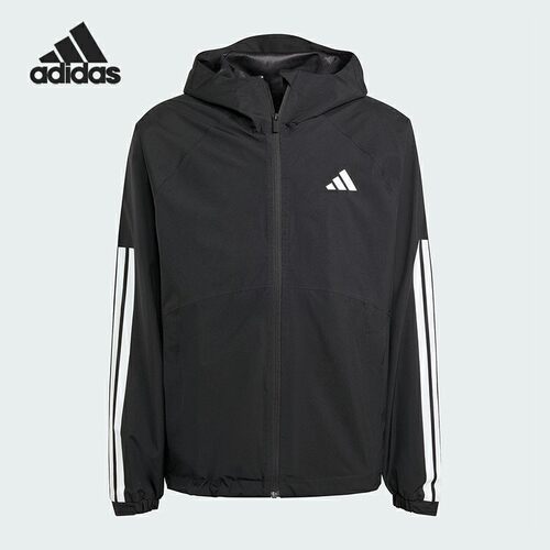Adidas/阿迪达斯正品ESS 3S RAIN H J男士连帽运动外套JM1056