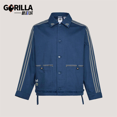 Adidas/阿迪达斯正品三叶草男士宽松翻领经典休闲时尚外套KW5674