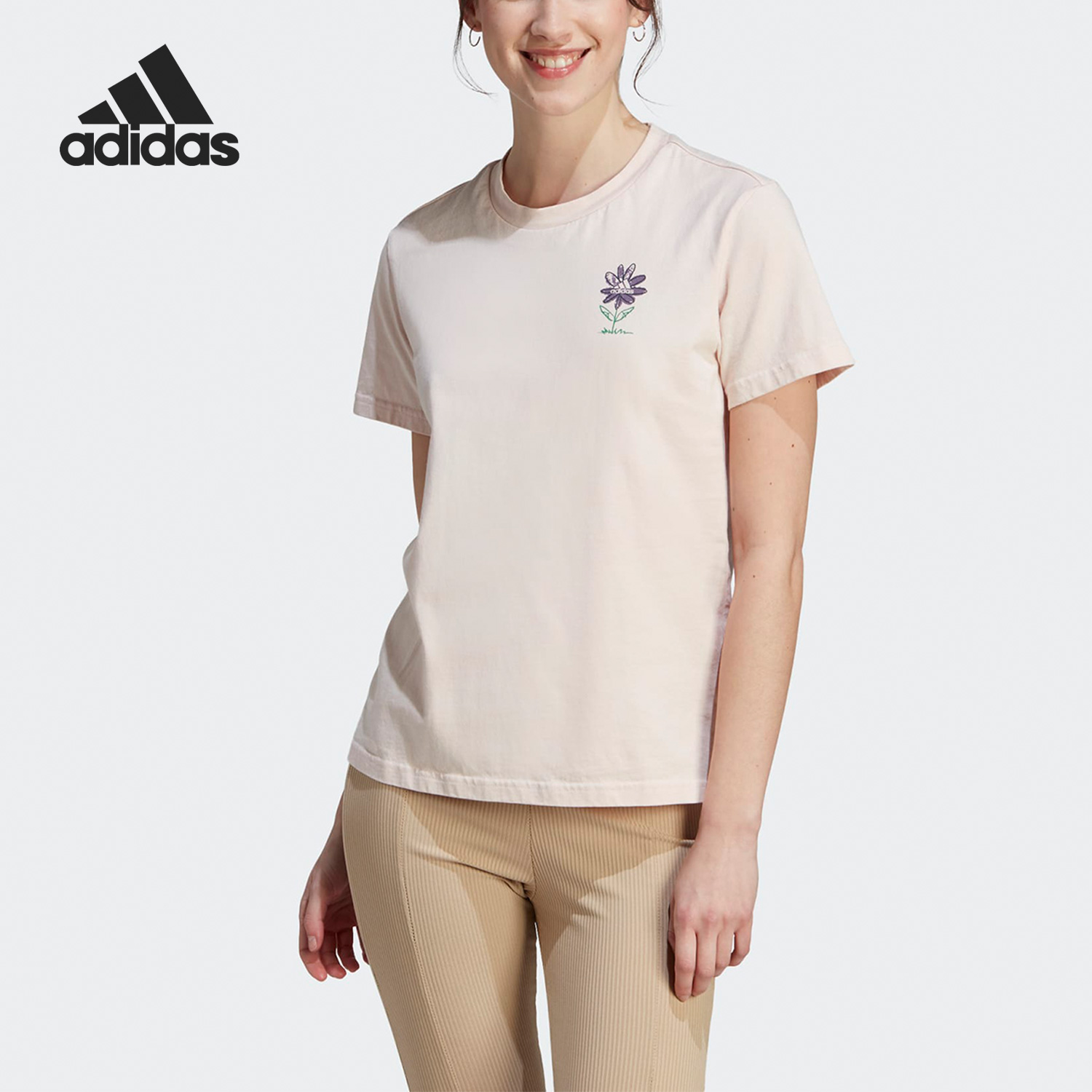 阿迪达斯女子运动短袖