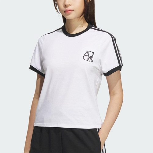Adidas/阿迪达斯正品夏季新款女士经典宽松透气短袖T恤JY7627