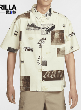 Nike/耐克正品Sportswear男士复古透气休闲衬衫T恤HM4453-113