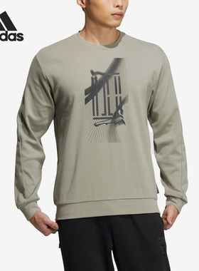 Adidas/阿迪达斯官方正品春季新款男子休闲宽松套头卫衣IA8186