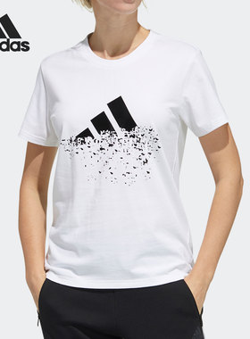 Adidas/阿迪达斯正品当季新款女子圆领透气时尚运动短袖 GP0597
