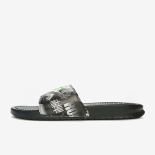 Nike/耐克正品新款男女黑绿色防磨经典鞋耐磨休闲拖鞋631261-042