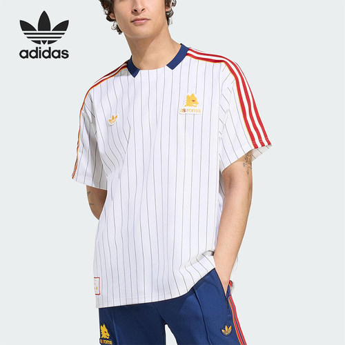 Adidas/阿迪达斯正品三叶草男女运动圆领经典复古足球短袖JM2128
