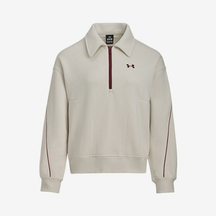 6006009 女士翻领半拉链针织卫衣套头衫 2025新款 279 安德玛正品