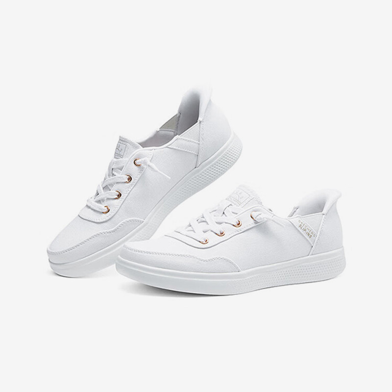 Skechers/斯凯奇正品一脚穿女子轻便帆布鞋时尚低帮休闲鞋